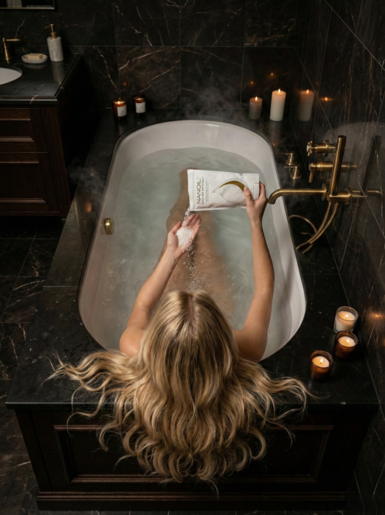 sal de baño relajante nanoil